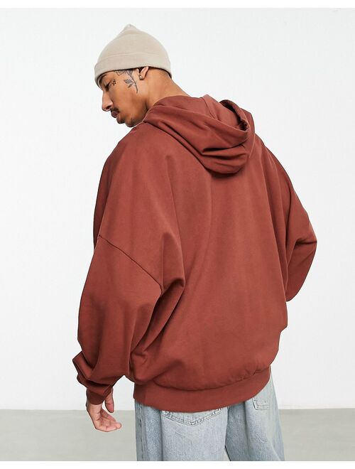 ASOS DESIGN super oversized hoodie in cinnamon orange