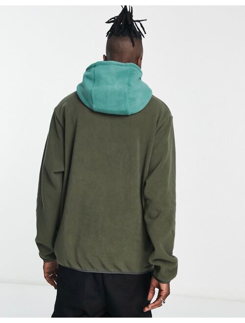 Nike Sports Utility hooded fleece in olive and blue