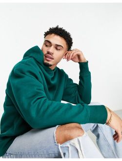 heavyweight oversized hoodie in forest green