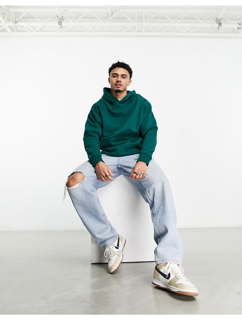 ASOS DESIGN heavyweight oversized hoodie in forest green