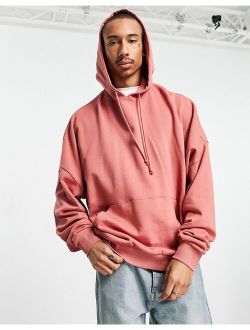 super oversized hoodie in pink