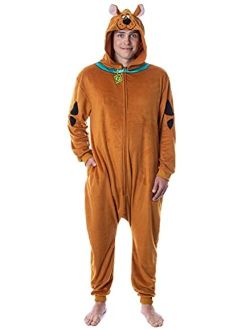 INTIMO Scooby-Doo Mens' Hooded Costume Sleep Pajama Union Suit Outfit