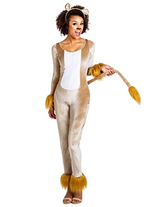 Tipsy Elves Women's Lion Bodysuit - Lion Halloween Costume