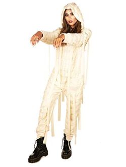 Womens Mummy Costume - Funny Movie Monster Halloween Jumpsuit