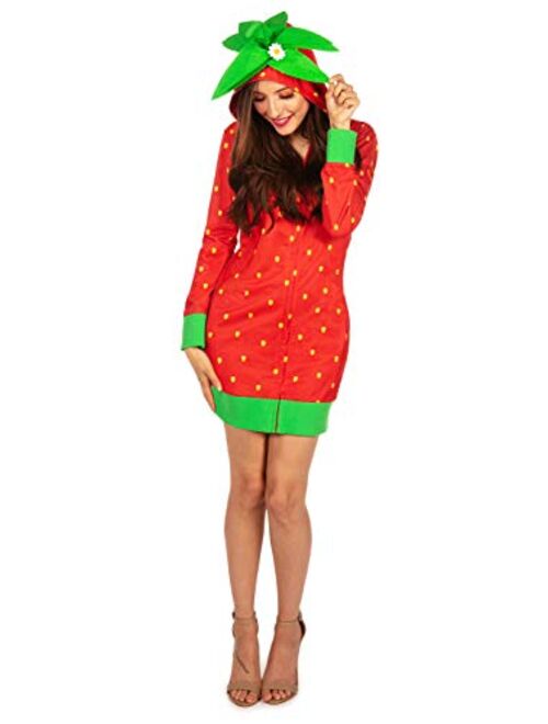 Tipsy Elves Women's Strawberry Costume Dress - Super Cute Shortcake Halloween Outfit Halloween Outfit