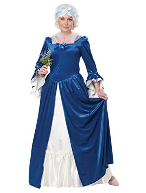 California Costumes Women's Standard Colonial Era Dress/Martha Washington/Adult