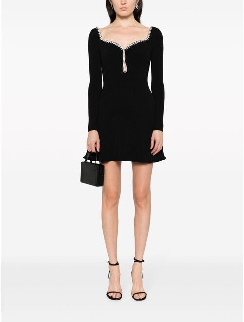 Self-Portrait rhinestone-embellished minidress