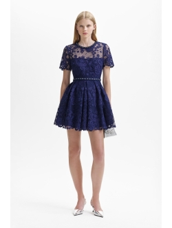 guipure-lace embellished dress