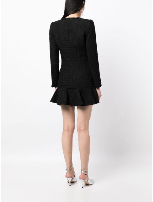 Self-Portrait double-breasted boucle minidress