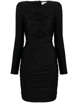 ruched cut-out minidress
