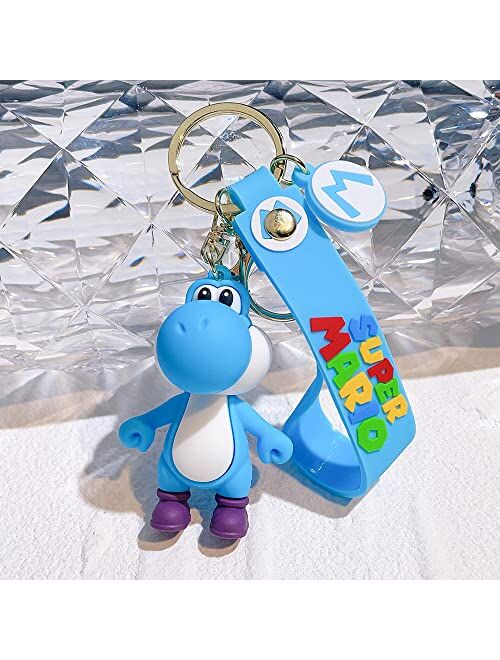 D DILLA BEAUTY Kawaii Classic Cartoon Keychain Adorable Cute Keychain Handbag Car Keyring Charms for Women Men Girls