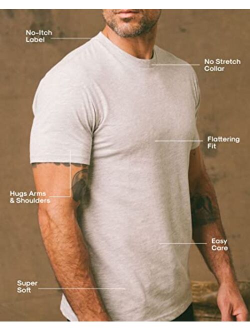 True Classic Tees Premium Fitted Men's T-Shirts - Staple Six Pack Crew Neck
