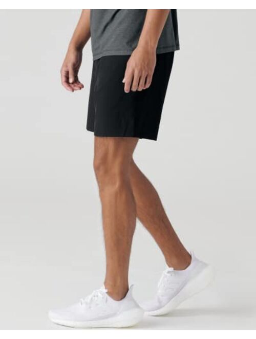 True Classic Active Comfort Mens Shorts. Premium 4 Way Stretch Peached Finish Fabric for Added Softness. Black, Small