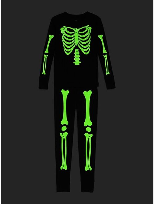 Gap Kids 100% Organic Cotton Glow-in-the-Dark Skeleton PJ Set