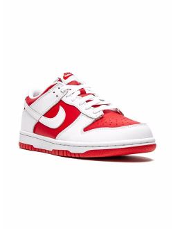 Kids Dunk Low "White/University Red" sneakers