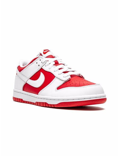 Nike Kids Dunk Low "White/University Red" sneakers