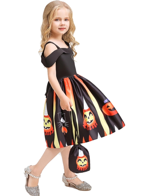 Ainiel Halloween Costumes for Girls Birthday Princess Dresses Outfit for Halloween Cosplay Party Twirl Swing Party Dresses