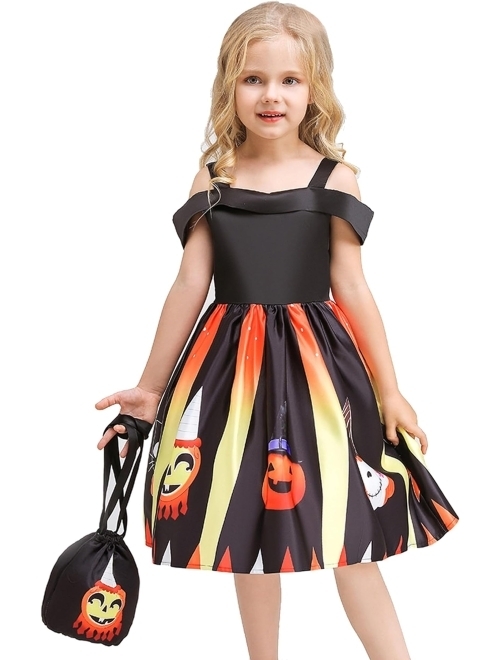 Ainiel Halloween Costumes for Girls Birthday Princess Dresses Outfit for Halloween Cosplay Party Twirl Swing Party Dresses