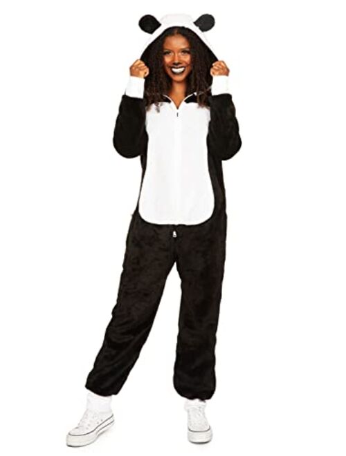 Tipsy Elves' Women's Panda Costume - Cute Black and White Bear Halloween Jumpsuit