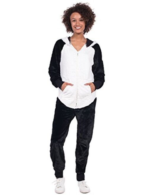 Tipsy Elves' Women's Panda Costume - Cute Black and White Bear Halloween Jumpsuit