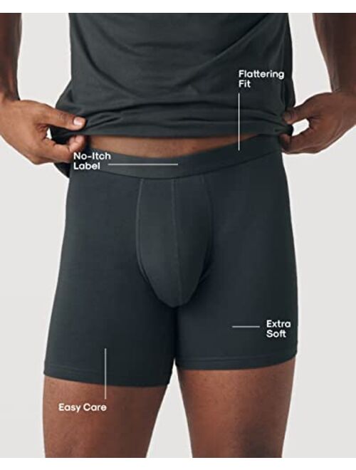 True Classic Ultra-Soft Boxer Briefs for Men Pack of 3, No-Ride Micromodal Mens Underwear