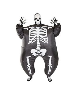 Bodysocks Fancy Dress Halloween Skeleton Full Body Inflatable Costume for Adults (One Size)