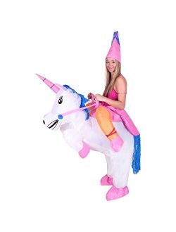 Bodysocks Fancy Dress Unicorn Margical Pony Ride Inflatable Costume for Adults (One Size)
