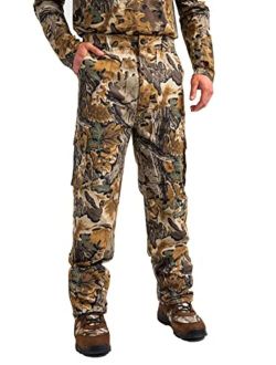 Men's Camo Hunting Pants, Durable Cargo Pants with 6-Pocket, Comfort Fit, Men's Outdoor Pants