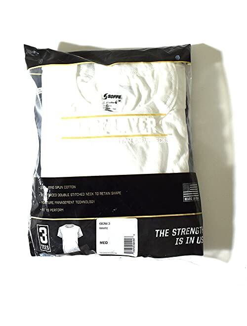 MJ Soffe Men's Core Undershirt T-Shirts (3 Pack)