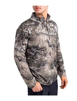 Men's Camo Hunting 1/4 Zip Performance Pullover Shirts