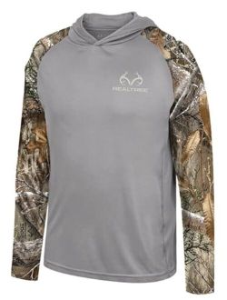 Men's Hunting Camo Performance Long Sleeve Hooded Shirts | Outdoor Comfort Hoodies for Men