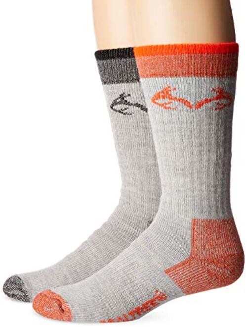 Realtree Men's Wool Blend Boot Socks Pack (2 Pair)