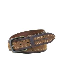 Two-Tone Casual Leather Belt