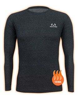 Reversible Mens Thermal Long Sleeve Shirt Hunting Gear- Base Layer,Warm Waffle Knit Under Top (1 Reversible Shirt)
