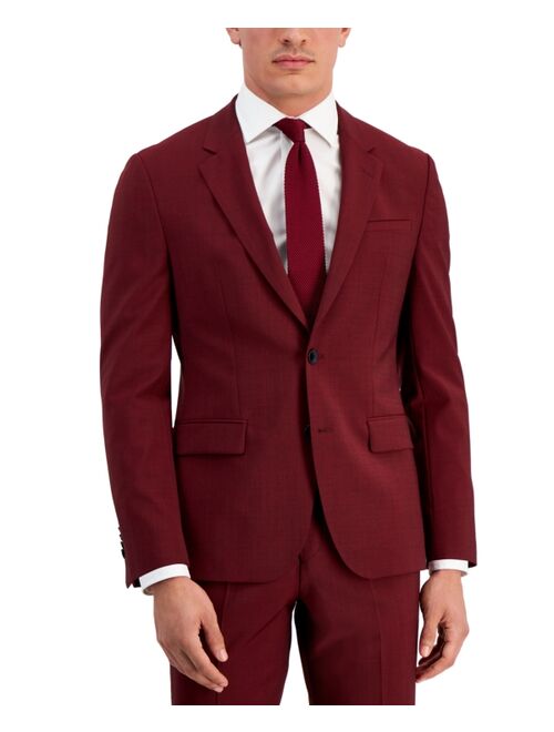 HUGO BY HUGO BOSS Men's Modern-Fit Dark Red Suit Jacket
