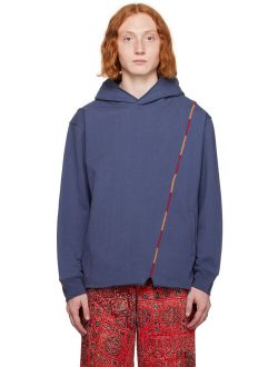Karu Research Blue Embroidered Hoodie