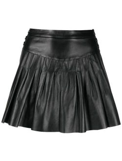 side button-detail mini skirt