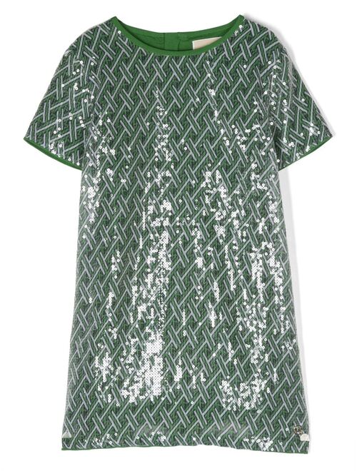 Michael Kors Kids monogram-pattern sequin dress