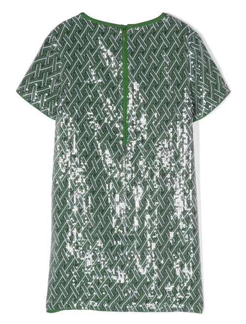Michael Kors Kids monogram-pattern sequin dress