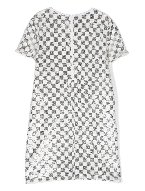 Michael Kors Kids check-pattern sequin dress