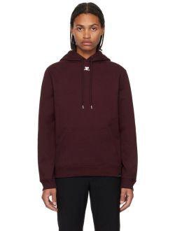 Courreges Burgundy Embroidered Hoodie