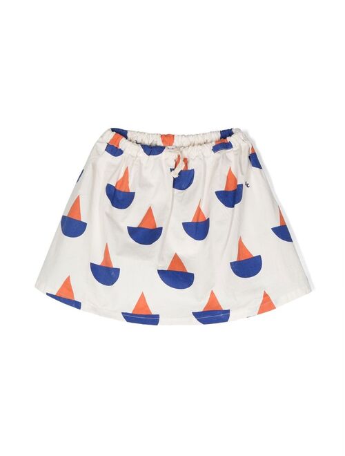 Bobo Choses geometric-print cotton skirt