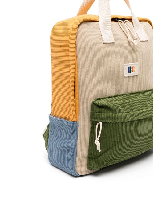 Bobo Choses corduroy colour-block backpack