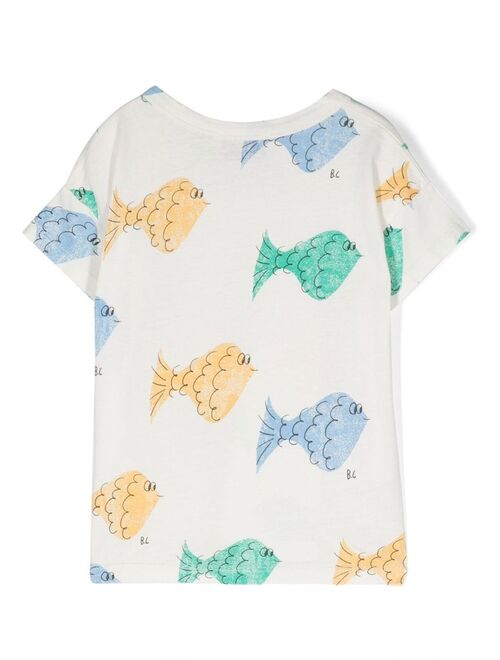 Bobo Choses fish-print cotton T-shirt