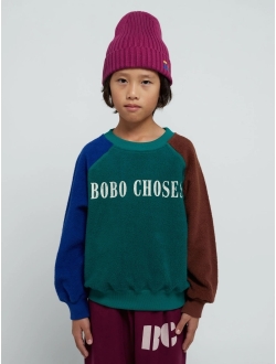 logo-print colour-block sweatshirt