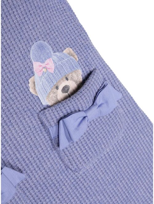 Lapin House bow-detail hooded dress