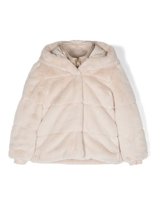 Lapin House hooded faux-fur jacket