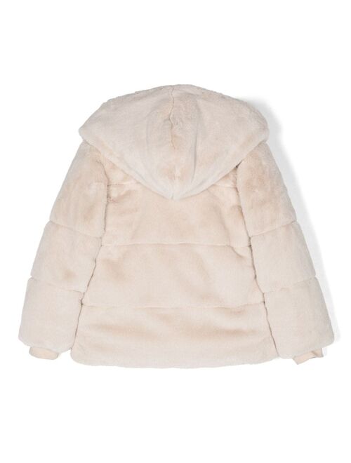 Lapin House hooded faux-fur jacket