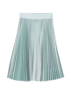 fully plisse pleated logo-waistband skirt