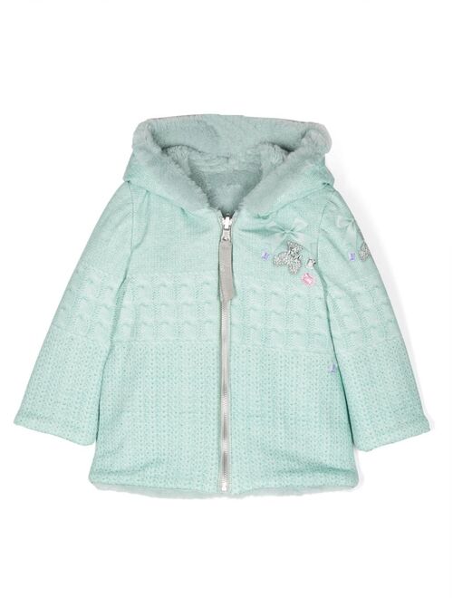 Lapin House hooded reversible coat